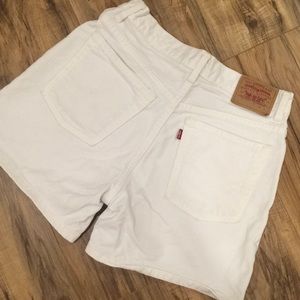 Vintage Levi's White Jean Shorts